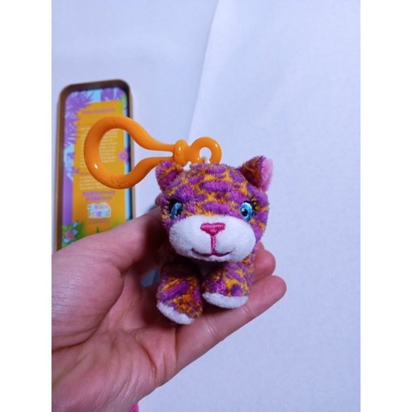 Pink Clouded Leopard Mini Keychain‎ Plushie with Tin (10a1) - Picture 8 of 8